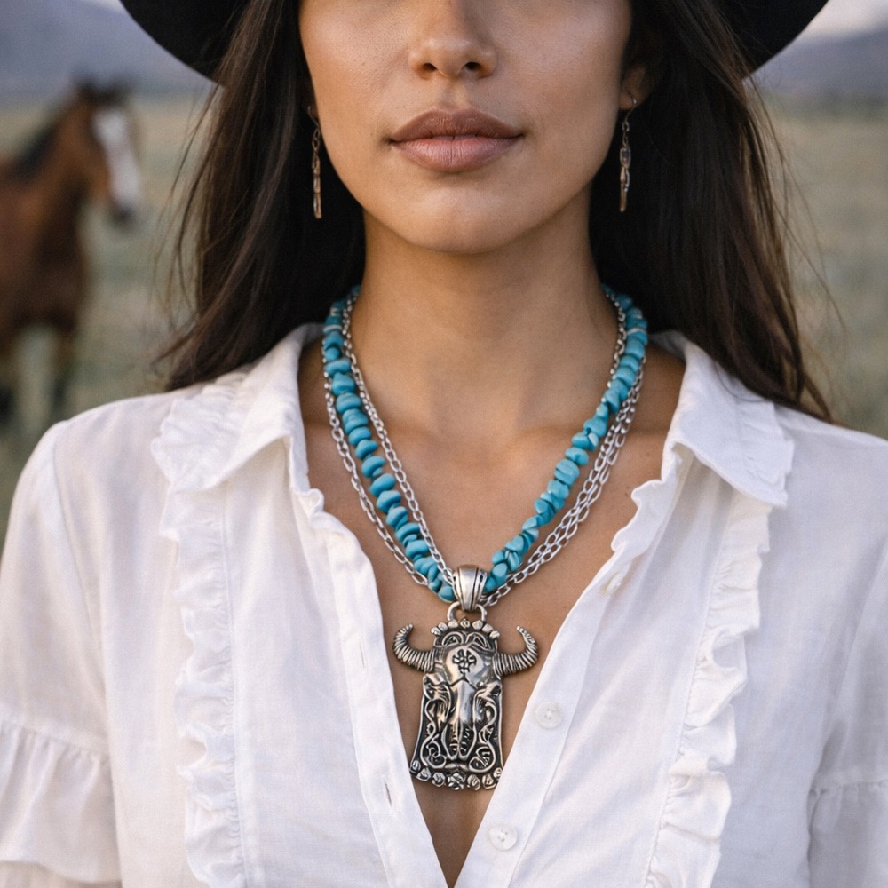 Montana Silversmiths Turquoise and Silver Necklace